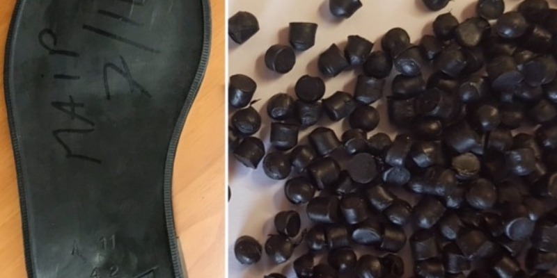 https://www.arezio.it/ - Granuli in PVC riciclato per le suole delle scarpe